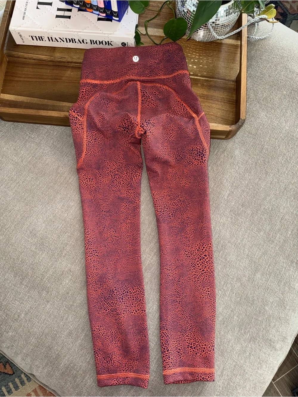 lululemon athletica High-Rise Textured Red-Orange Leggings